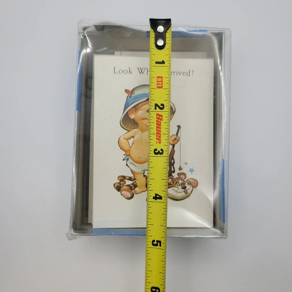 Vintage Ambassador Cards Baby Announcement Card Set‎ of 7 Safari Baby Boy Boxed